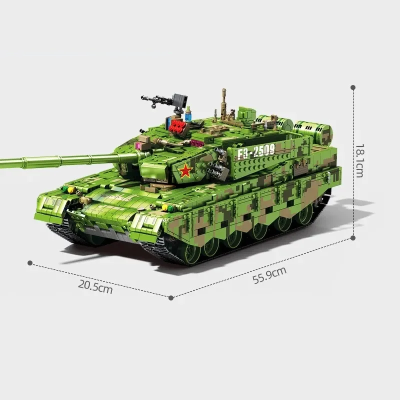 SEMBO BLOCK remote control 99A tank brick model DIY assembled military ornaments educational toys boys room decoration gifts