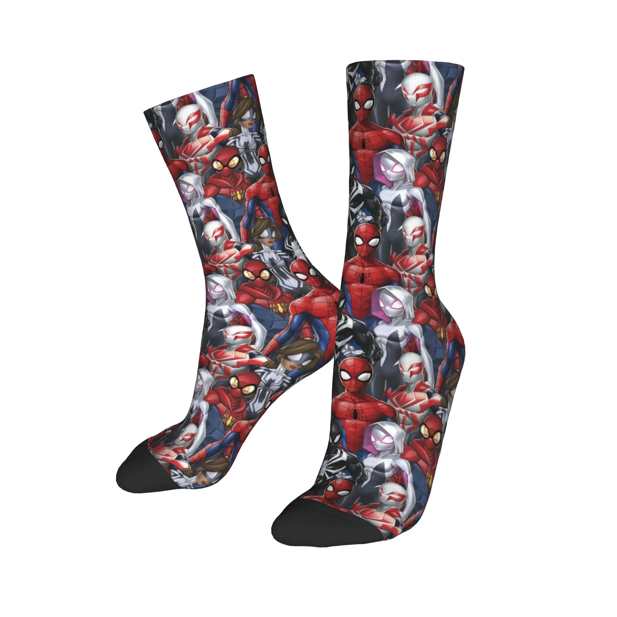 Spider Man Repetitive pattern Stockings  Leisure Socks Men Comfortable Socks Autumn Climbing Design Non Slip Socks Gift