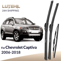 Para Chevrolet Captiva 2006-2018 2007 2008 2009 limpiaparabrisas delantero y trasero limpiaparabrisas cepillos de ventana 24 ""+ 16"" + 13""