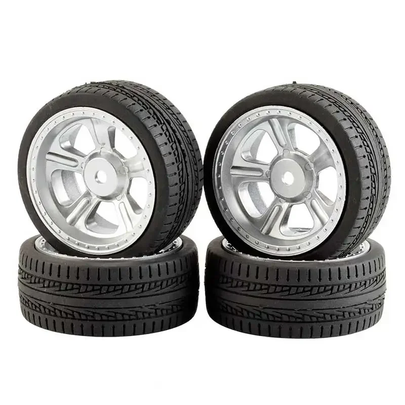 64mm 1/10 RC Racing Car Tires On Road Touring Drift Car Tyre Wheel for TT01 TT02 XV01 TA06 PTG-2 HPI WR8 Kyosho HSP