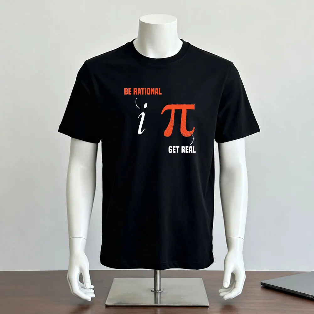 Be Rational Get Real Funny Math Symbols Graphic T Shirts Woman Man Summer Fashion Casual Cotton Shirt Mathematics Teacher Gift