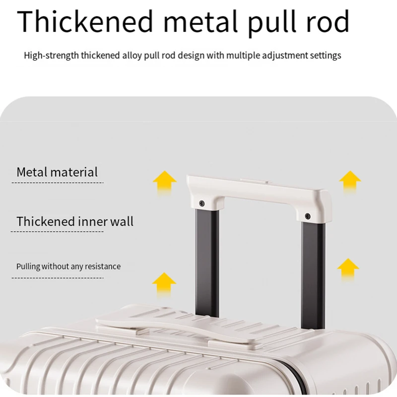 Koper Plastik Proses Baru 20-inci Bagasi Kabin 28-inci Koper Troli Tebal Kapasitas Besar Tas Perjalanan dengan Kunci Sandi