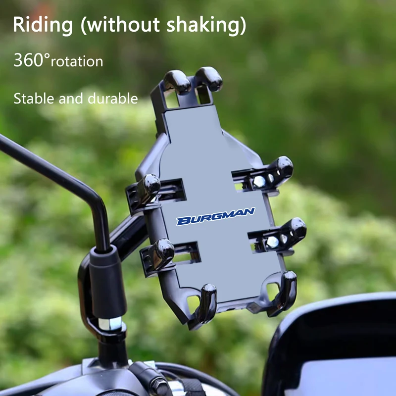 For SUZUKI Burgman 400 650 125 AN400 AN650 AN SKYWAVE 400 Accessories Motorcycle Handlebar Mobile Phone Holder GPS Stand Bracket