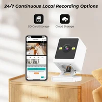 Mini caméra de sécurité Wifi 4MP 2K, Base magnétique intérieure, Vision nocturne HD, détection humaine Ai, caméra de Surveillance ICsee, Audio bidirectionnel 5