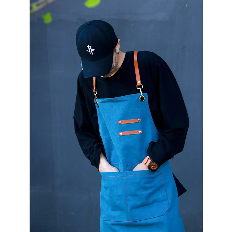 

Gardener Nail Salon Hairdressing Painting Coffee Shop Milk Tea Shop Work Clothes Women Can Print Logo Apron