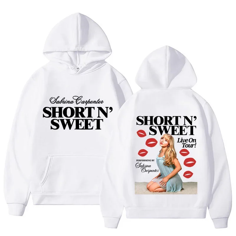 Sabrina Carpenter Short N Sweet Live on Tour Hoodie Fashion Unisex Harajuku Hip Hop Hoodies Autumn Winter Vintage Pullovers