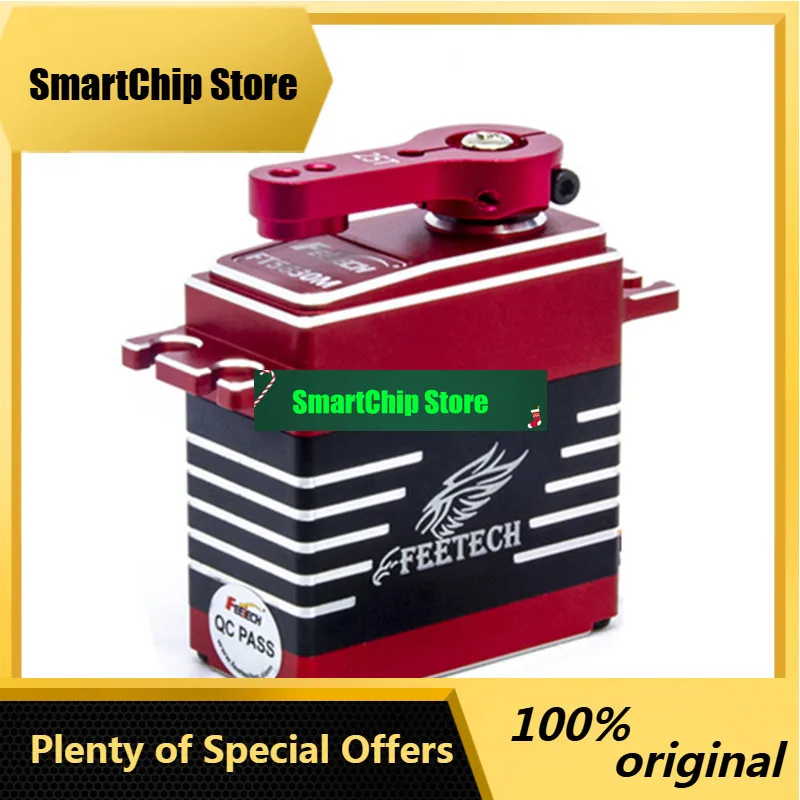 SmCpFEETECH 6V 7.4V 30.5kg.cm Metal Shell 180 Degree Steel Gear High Torque Waterproof Digital Servo For RC Car Robot Helicopter