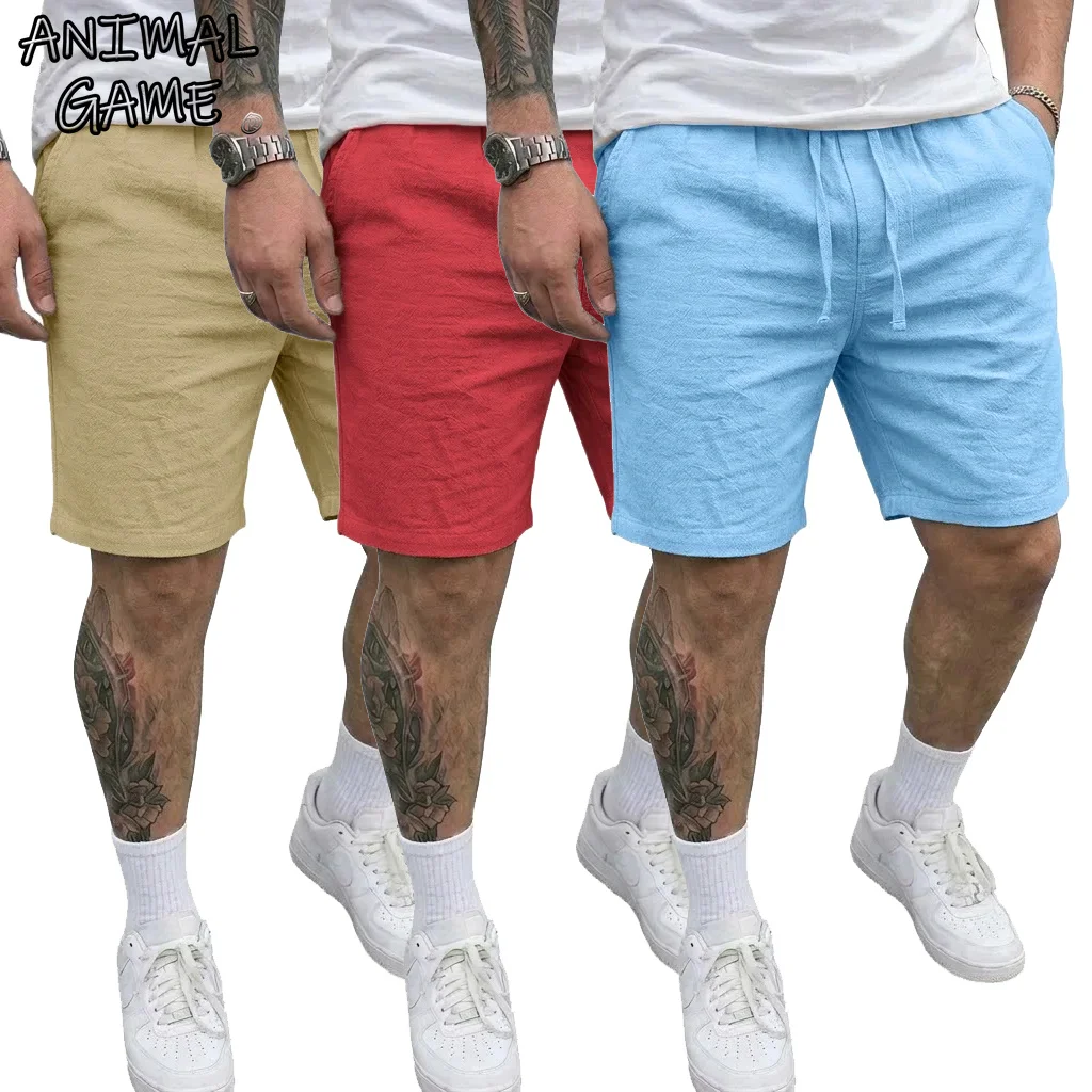 #15 Trending Mens Cotton Linen Summer Shorts Right Now