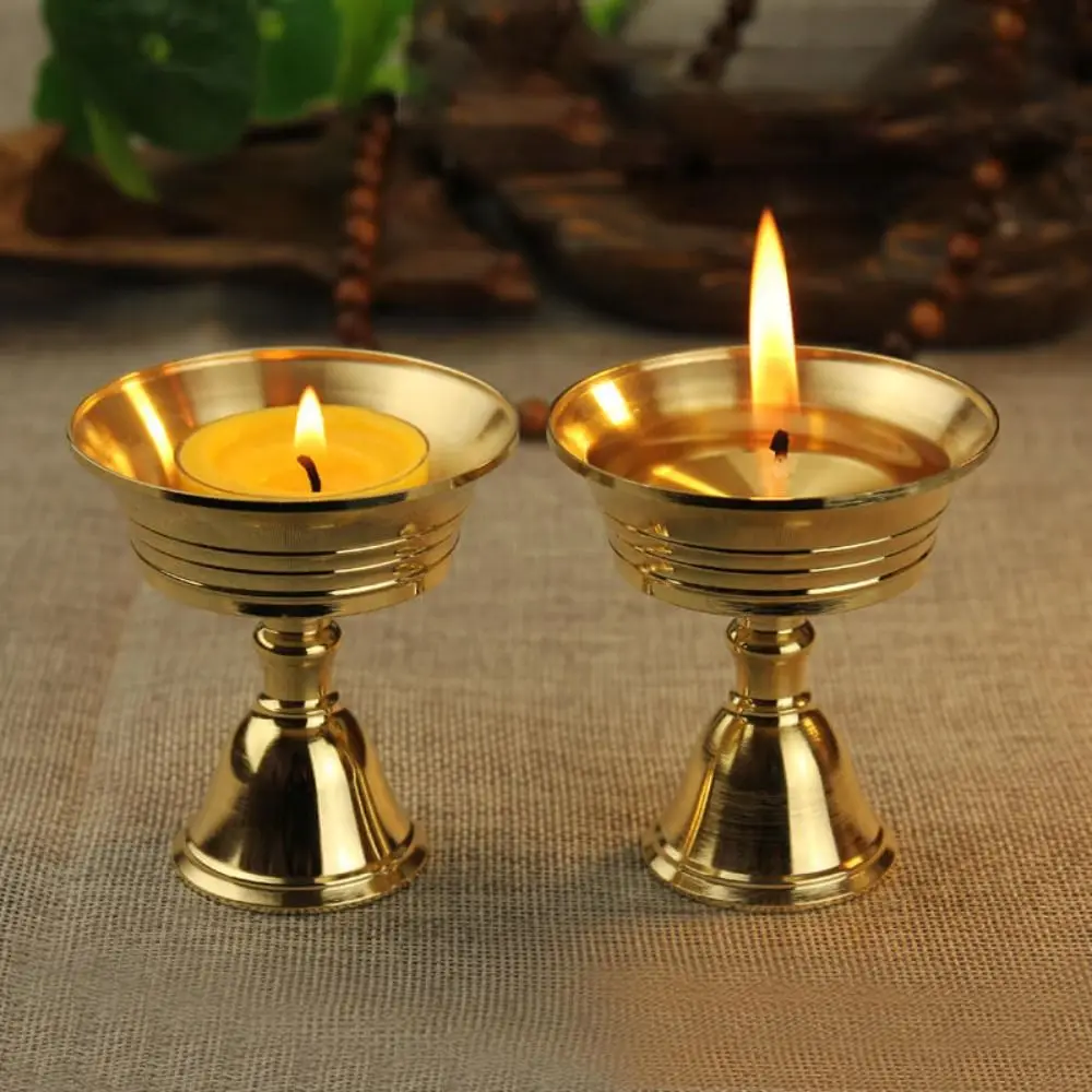 Universal Copper Butter Lamp Holder Golden Multi-Size Candle Holders Candle Cup Home Decor
