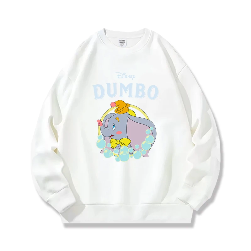 Disney Dumbo Cartoon Anime Printing Men's and women's round neck pullovers Autumn and Winter cute Couple Clothes pullovers