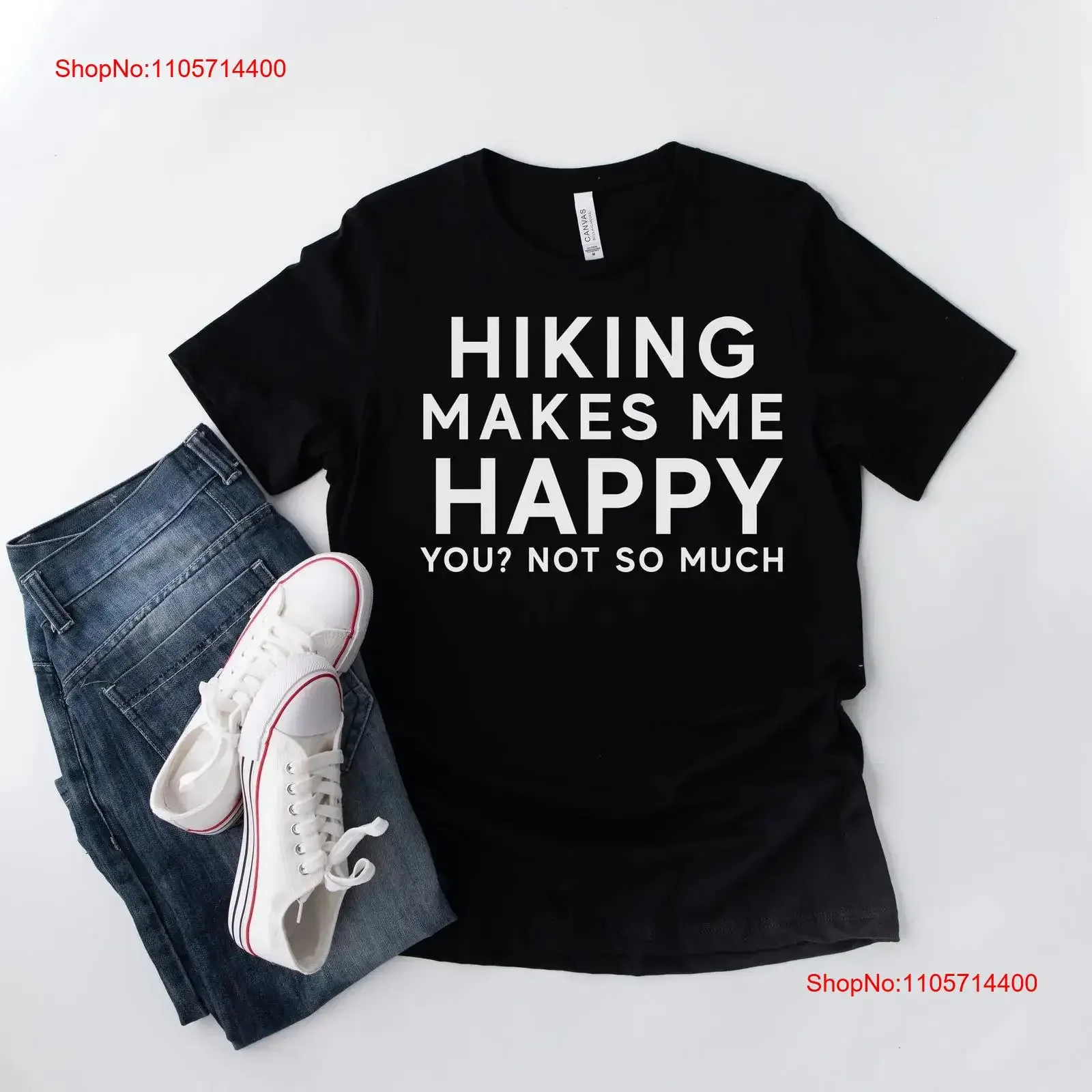 Hiking Makes Me Happy You Not So Much Women's Funny T Shirt Hiker Trail Lover IntroverT I Love vintage Washed fashion Stylish