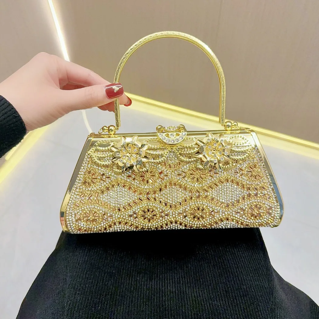 

Retro Diamond Encrusted Small Handbag Elegant Women's Crossbody Clutch Purse Fashion Banquet Wedding Party Evening Dress