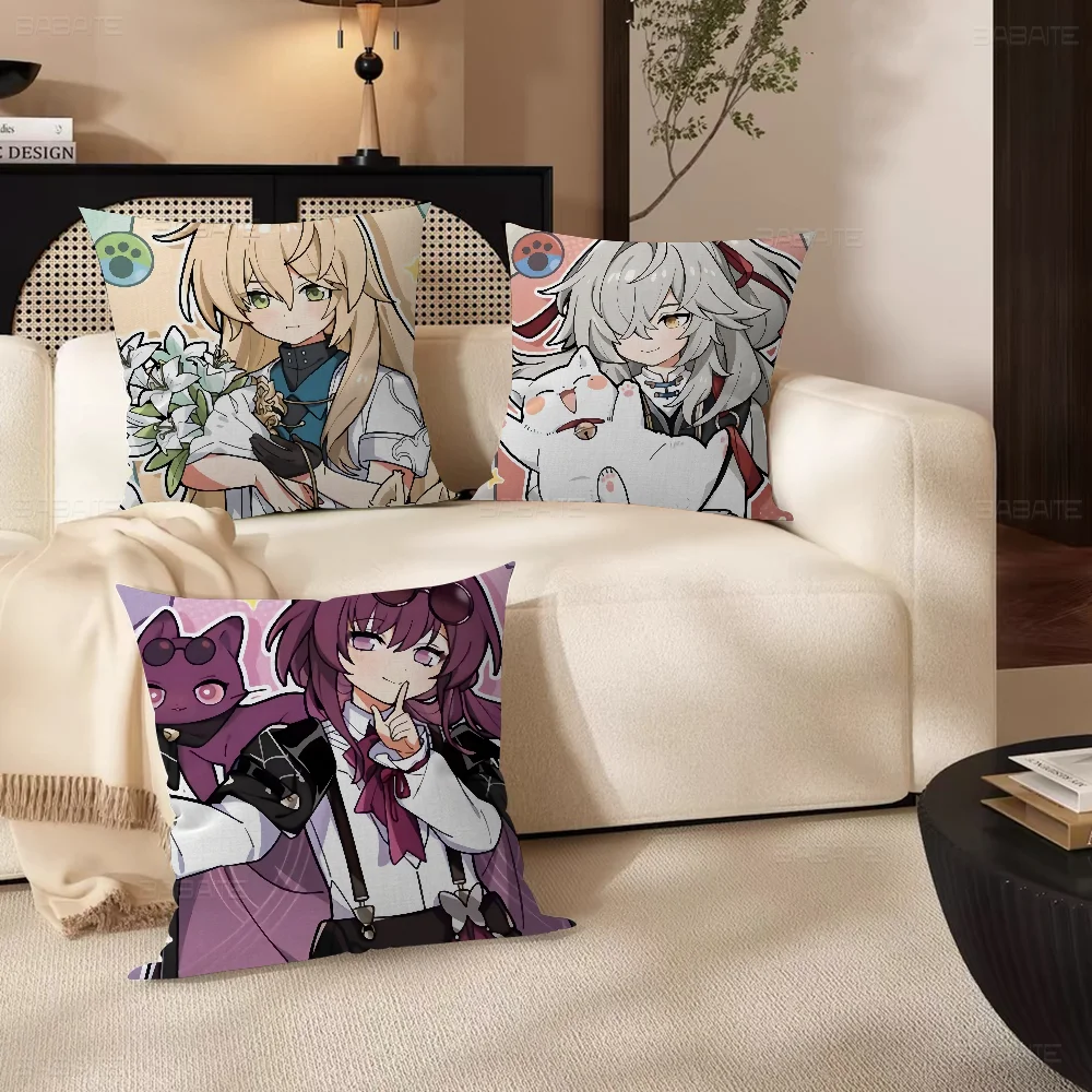 H-Honkai S-Star R-Rail Pillow Anime Pillow Sofa Bed Head Pillow Cover Cushion Cover 45x45 cm Fashion