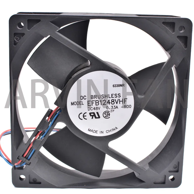 

EFB1248VHF-ROO 12cm 120mm Fan 120x120x38mm DC48V 0.33A 3 Fan Leaves Cooling Fan For Server