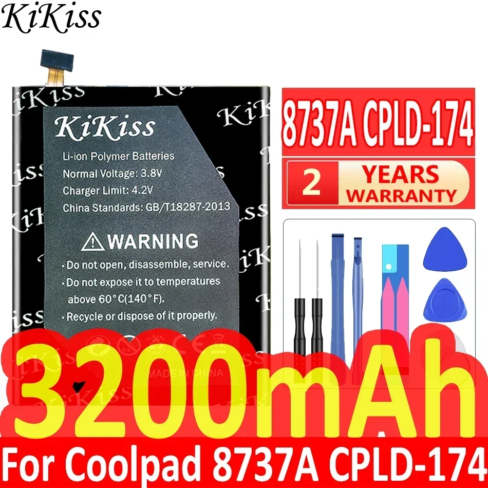 

Аккумулятор KiKiss 8737A CPLD174 CPLD 174 3200 мАч для Coolpad 8737A CPLD-174