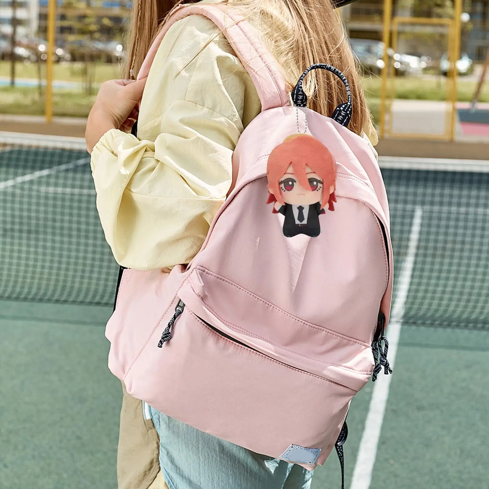 Anime motosserras homem mini brinquedo de pelúcia chaveiro bonito macio recheado travesseiro presente aniversário cosplay personagem colecionável brinquedo boneca