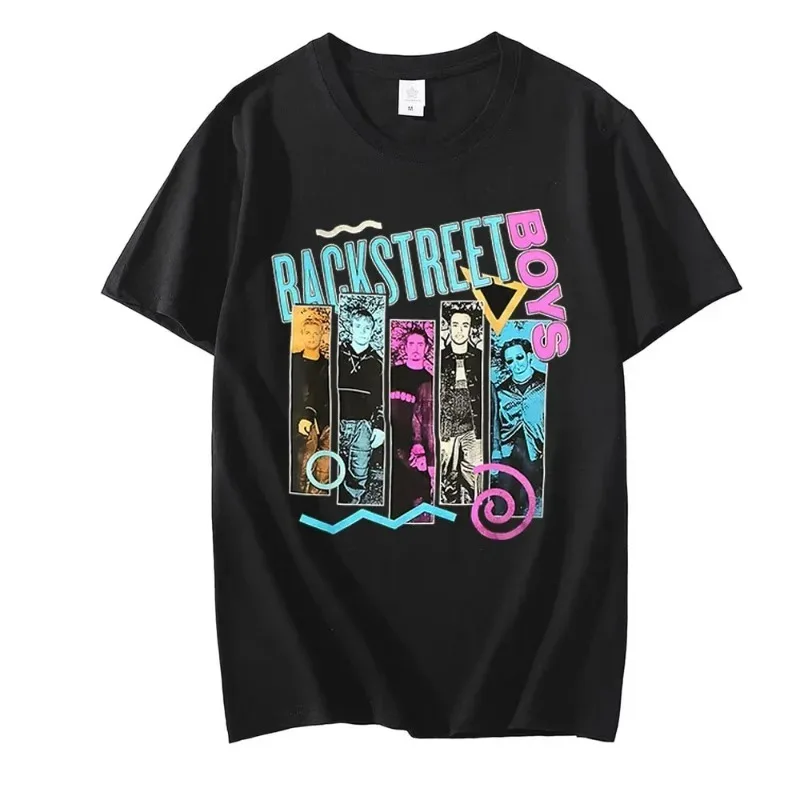 Vintage Classic 90s Backstreet Boys Rock Band Graphics T-Shirt Unisex Punk Tee Shirt Men's Hip Hop T-Shirts Streetwear