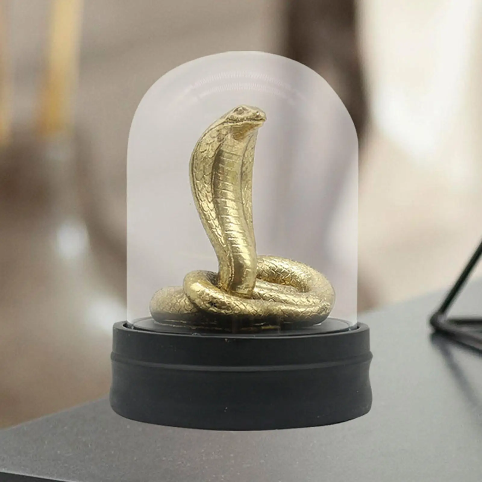 Animal Snake Statue Collectible Tabletop Ornament for Desktop Walkway Window