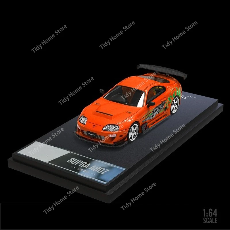 

For TM1:64RX-7Veilside Toyota Speedmaster A80Z Speed and Passion Simulation Alloy Car