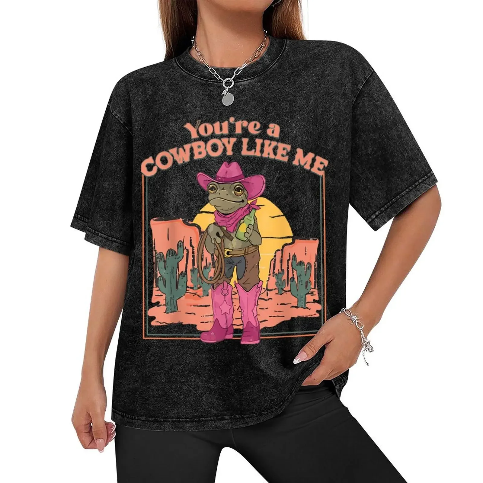 Tu Es Un Cowboy Comme Moi Cowboy Frog Drle T-Shirt boys animal print sublime mens t shirts casual stylish