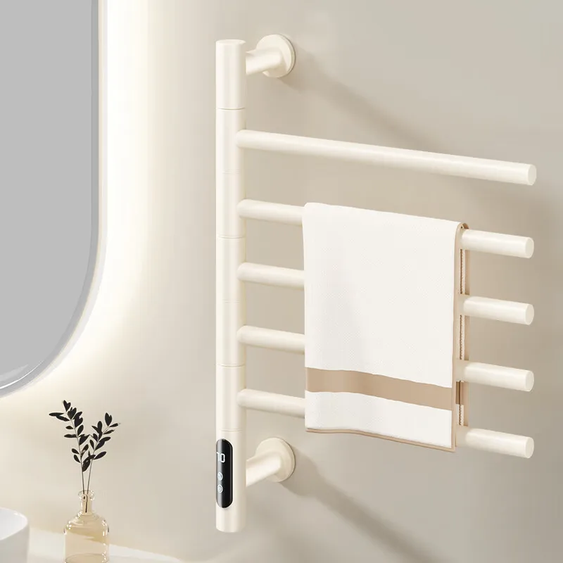 Carbon fiber electric towel rack household bathroom towel rack bathroom intelligent electric heating towel bar drying rack