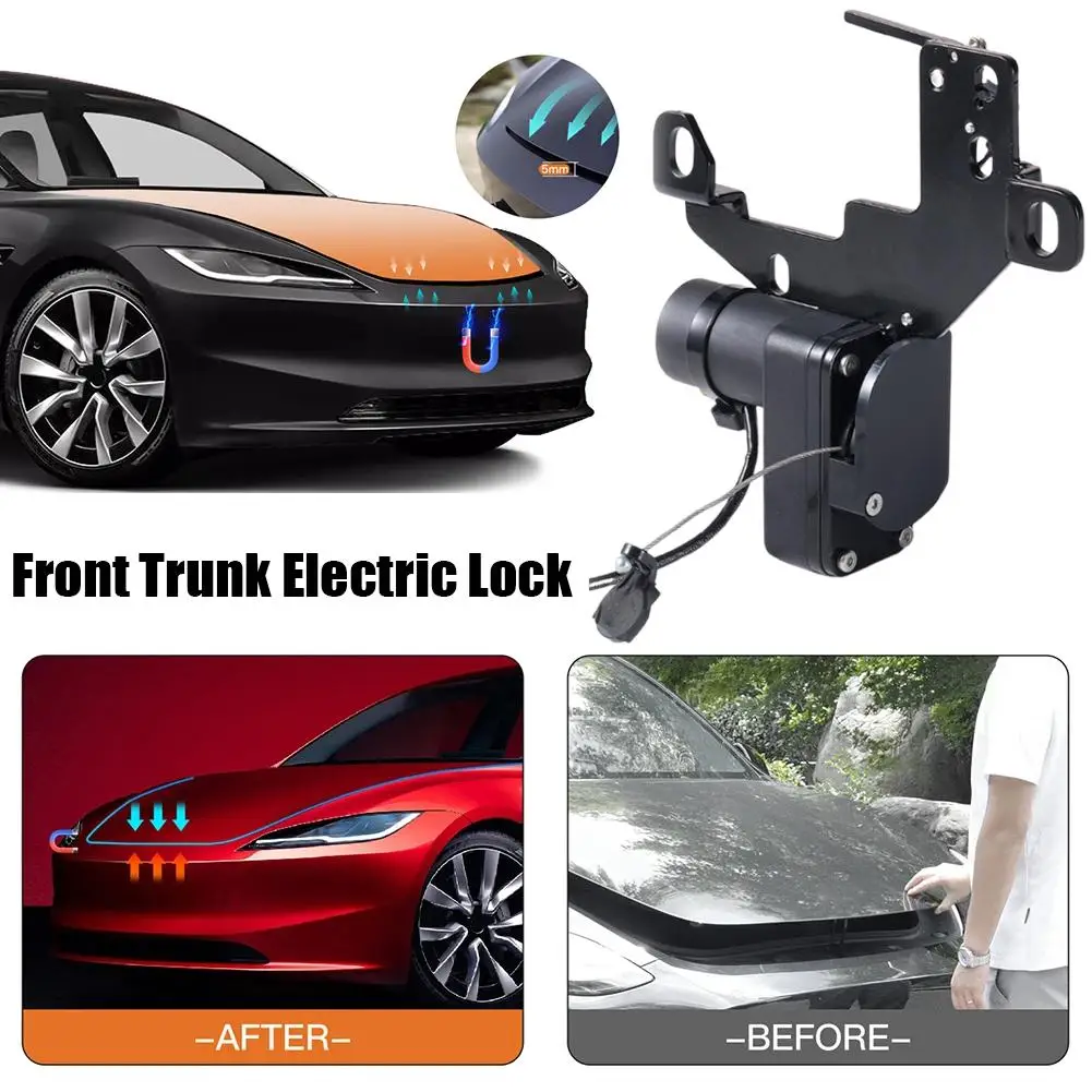 For Tesla Y S X Highland 2024 Electric Suction Front Trunk Closer Power Frunk Electric Soft Closing Automatic Lock