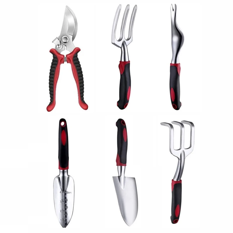 7 Pieces Heavy Duty Gardening Gifts Tool Set with Non-Slip Rubber Grip