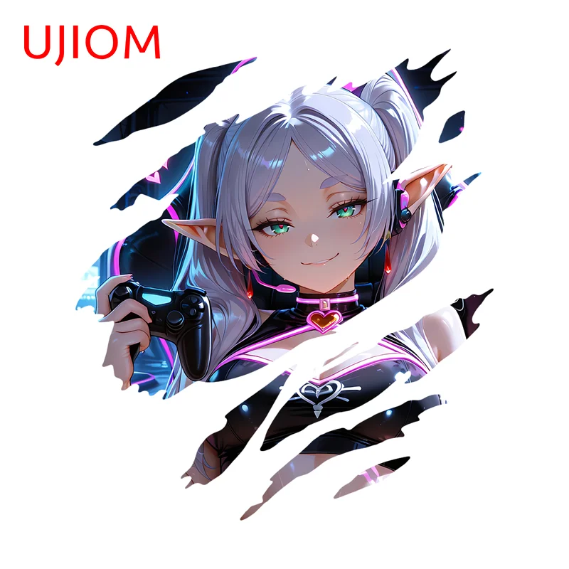 UJIOM Pretty Lolita Frieren Wall Sticker Skateboard Air Conditioner Adhesive Decal Light Switch Refrigerator Accessories