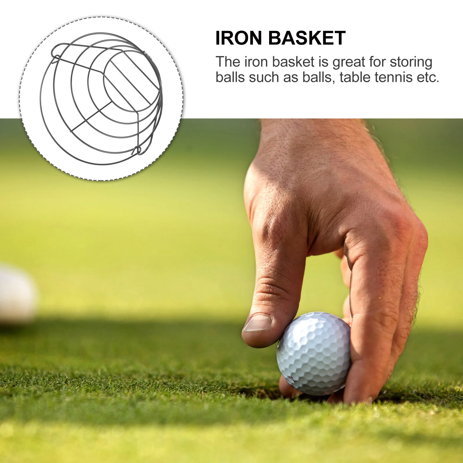 

Golf Ball Picker Baskets Durable Light Easy Carry Storage Metal Practice Holder Outdoor Playing Unique