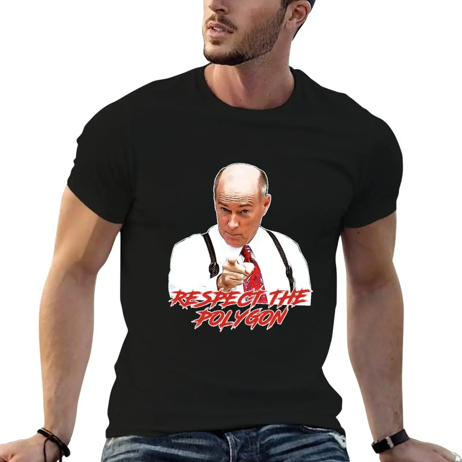 Respect the Polygon T-Shirt korean fashion anime clothes oversized t shirt anime mens big and tall t shirts