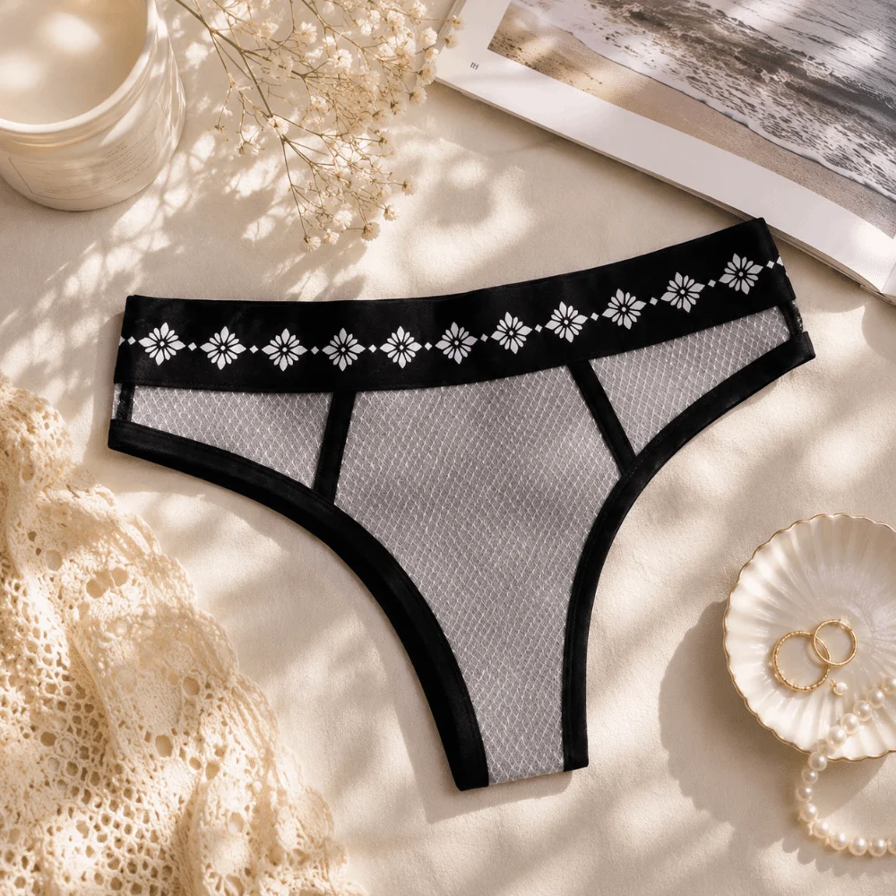 Comfortable Low-waist Men Underwear Breathable Lingerie T-back Briefs Patchwork Men's Thong Fitness Exercise