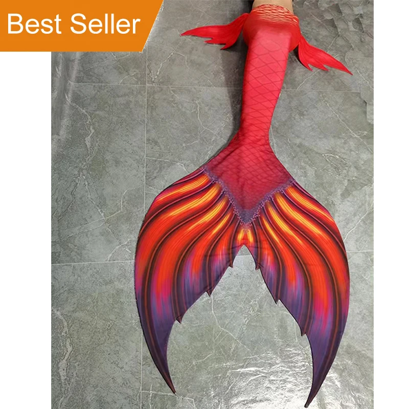 Drop Shipping HD Printing Good Quality Custom Made Plus Size Mermaid Tail Skin Swimming Suit For Cosplay Photoshooting Swimwear