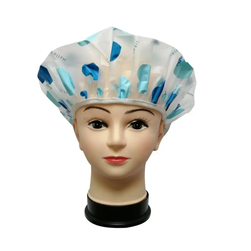 Waterproof Bath Hat Thickened Waterproof And Oil Fume Cap Women Lovely Spa Hair Salon Supplies Shower Cap Bathroom Accessories