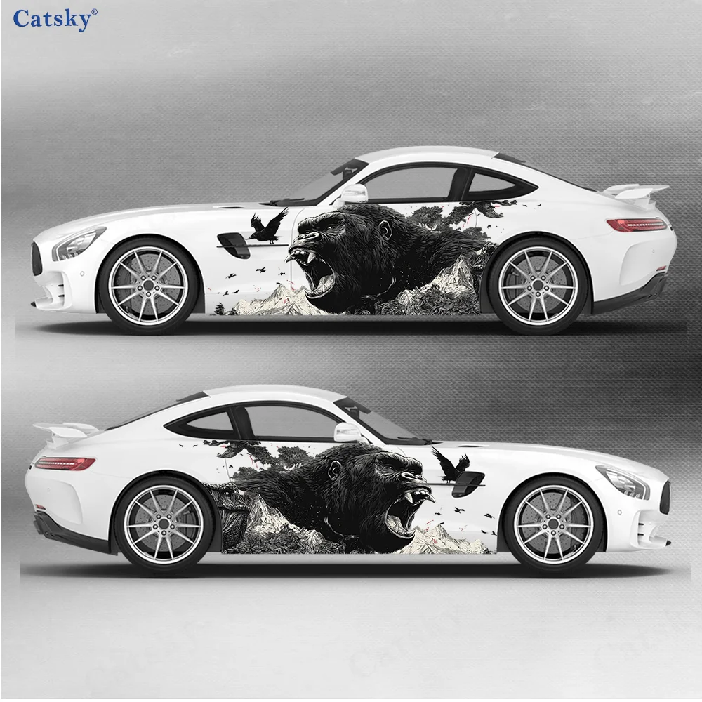 

Mountain Gorilla vs Giant Snake decals for cars and trucks, durable, fade-proof, easy to install and remove - Enhance your vehic