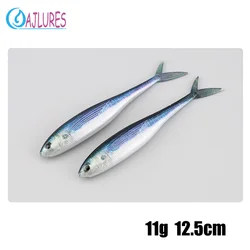 3D Soft Lures 11g 12.5cm Live Fish Painting High simulation Scissors Tail Softbait  Silicone Bait Artificial Fishing Tackle