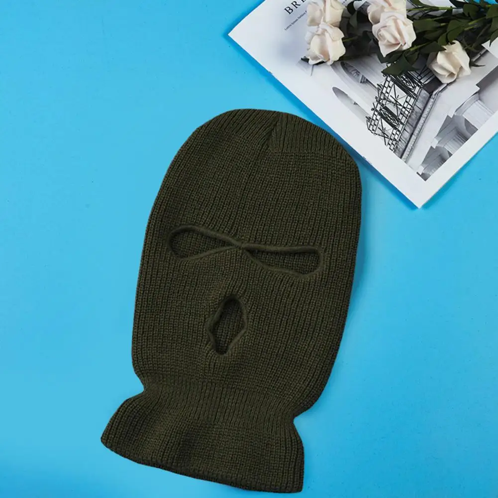 Knitted Face Hood Face Hood Hat Knitted High Elasticity Cycling Face Hood for Fall Winter Outdoor Activities Unisex Solid Color