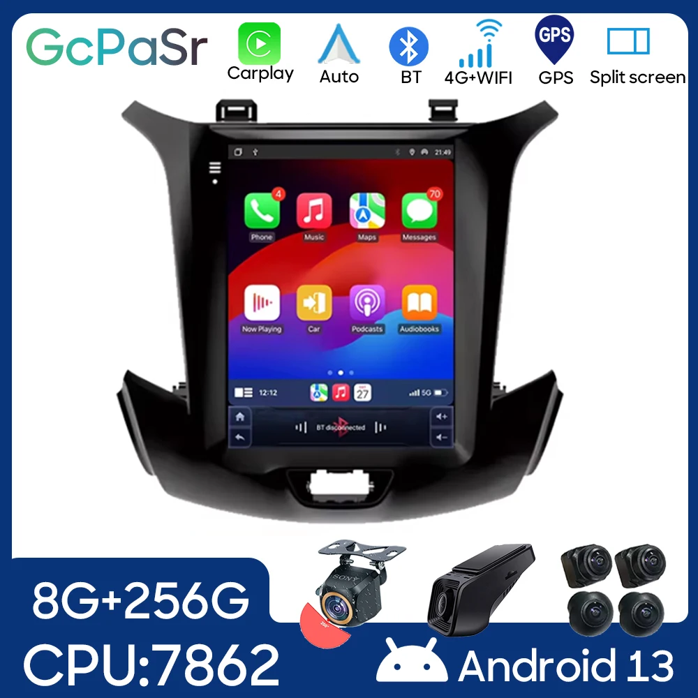 Car Intelligent System For Chevrolet Cruze 2015 - 2018 4G Android13 Player Radio Multimedia Video GPS CarPlay Auto WIFI Tools BT