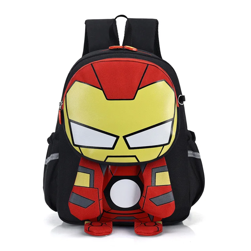 Marvel New Boy Kindergarten Bag Spider Man Captain America Iron Man Student Shoulder Orthopedic School Bag Kids Gifts Mochilas