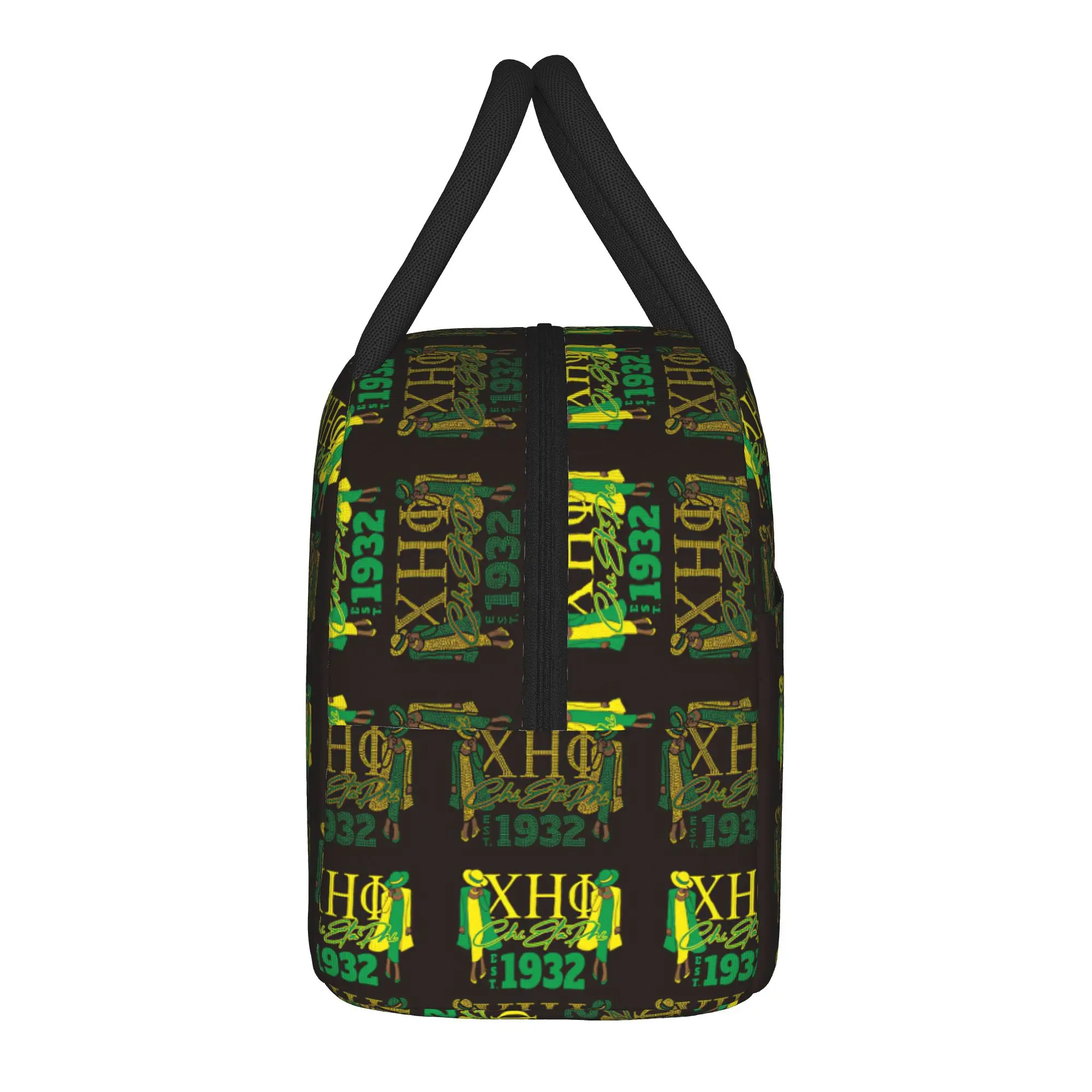 CHI ETA PHI Sorority Nurse 1932 Lunch Bag Portable Lunch Box Men Outdoor Picnic Print Cooler Bag Retro Oxford Thermal Lunch Bags
