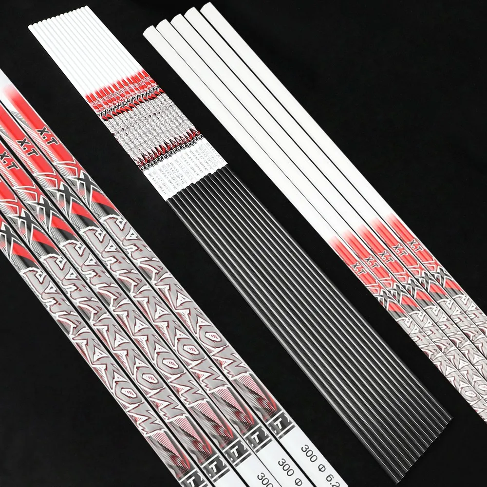 

6/12pcs 32 Inch Pure Carbon Arrow Shaft ID6.2mm Spine 300/350/400/500/600/700/800 Shooting Archery Hunting Carbon Arrow Rod