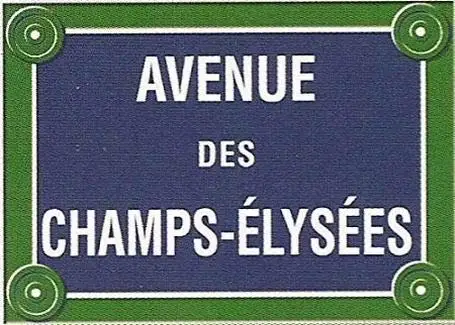 FRENCH METAL SIGN AVENUE DES CHAMPS ELYSEES Retro Vintage 8x12 Tin Metal Sign Wall Decor Home Decor