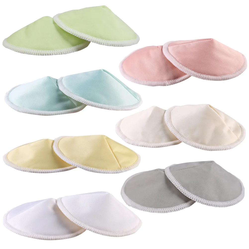 14 قطعة على شكل وعاء مضاد للتسرب منصات الرضاعة الطبيعية 3 طبقات قابل للغسل قابلة لإعادة الاستخدام منصات التمريض للنساء تصميم مريح جاف مناسب