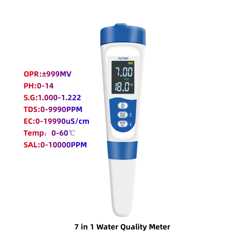 

Digital Portable PH Orp Controller Temperature Meter Water Tester Pen Type ing Swimming Pool Hydrogen Handheld Meter