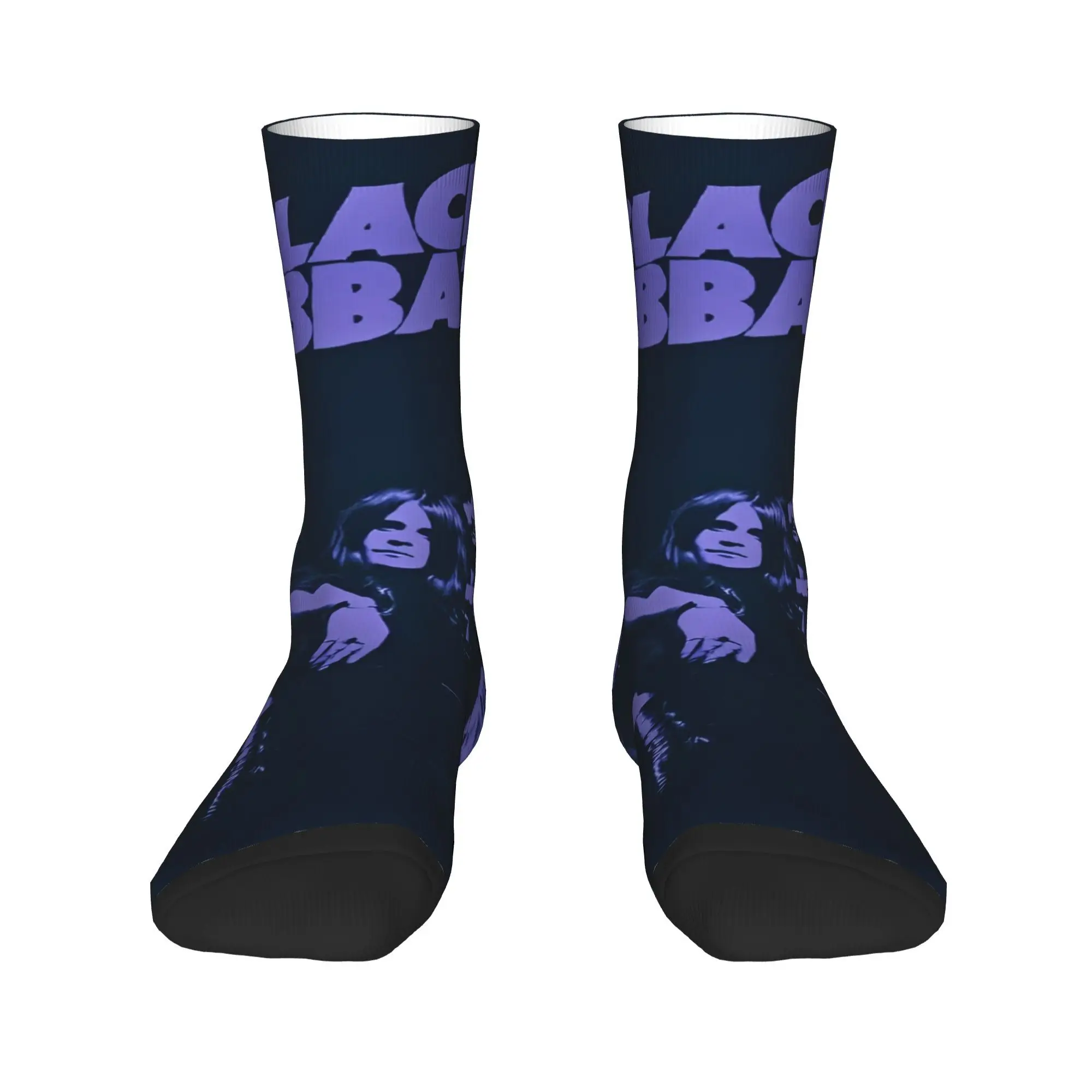 جوارب سوداء لفرقة السبت، جوارب مضادة للانزلاق للرجال، جوارب تزلج ناعمة، جوارب بتصميم قوطي ربيعي