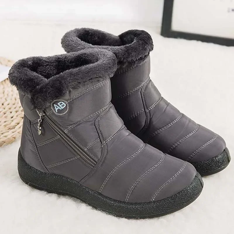 Snow Women Boots Comfortable Women's Boots Waterproof Women Shoes Zipper Shoes Woman Soft Fur Women's Winter Boots