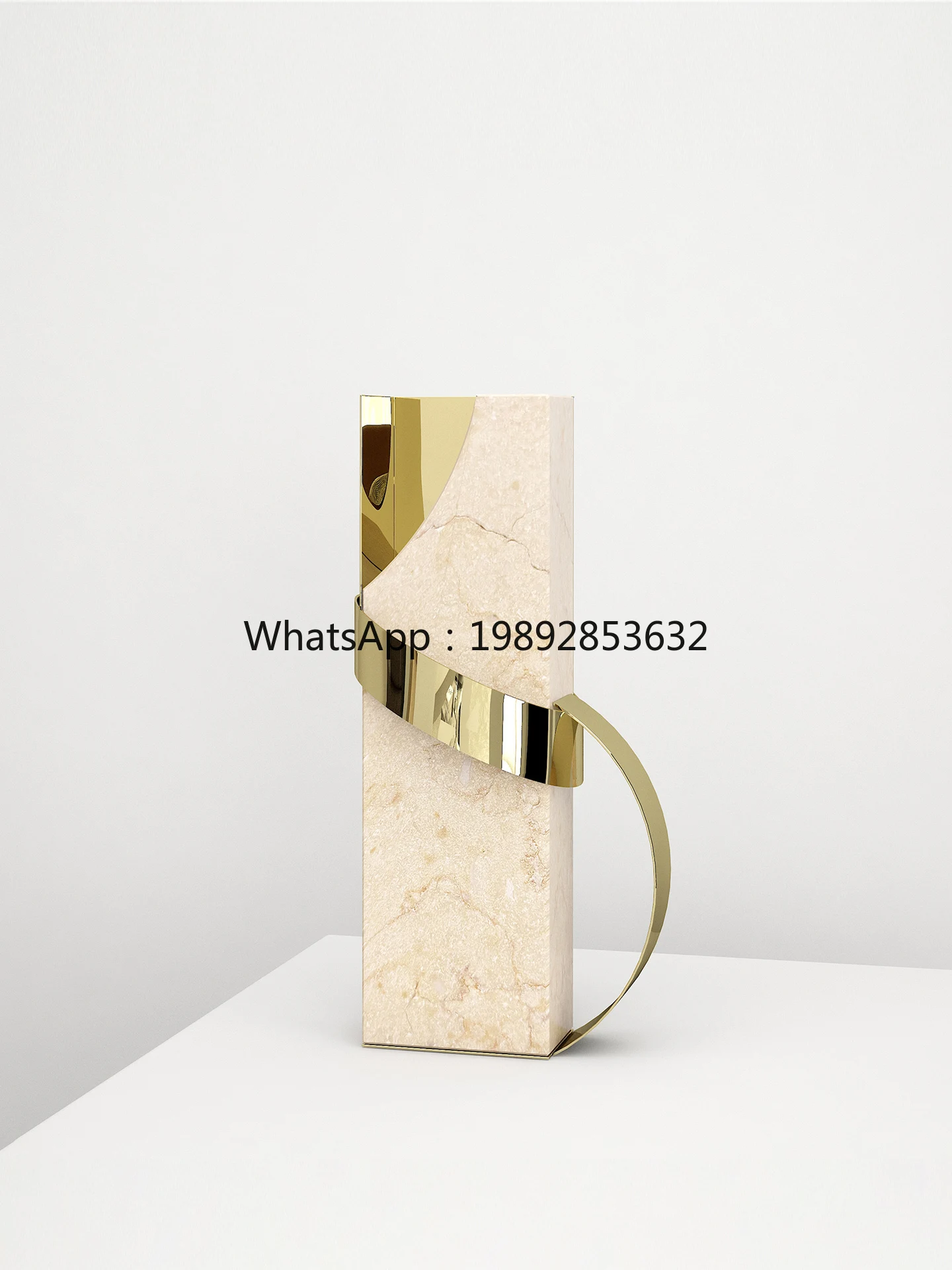 YFY زخرفة فنية من الرخام ديكور راقي خزانة كتب النبيذ المنزلية الحديثة #4