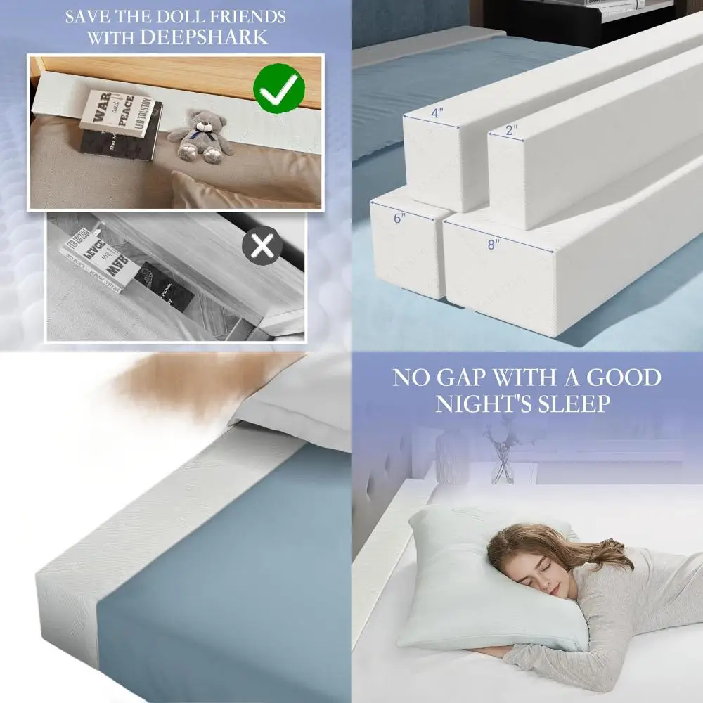 

Наполнитель зазора кровати размера King Size, белый, удлиняет матрас для изголовья, 78x8x10 дюймов