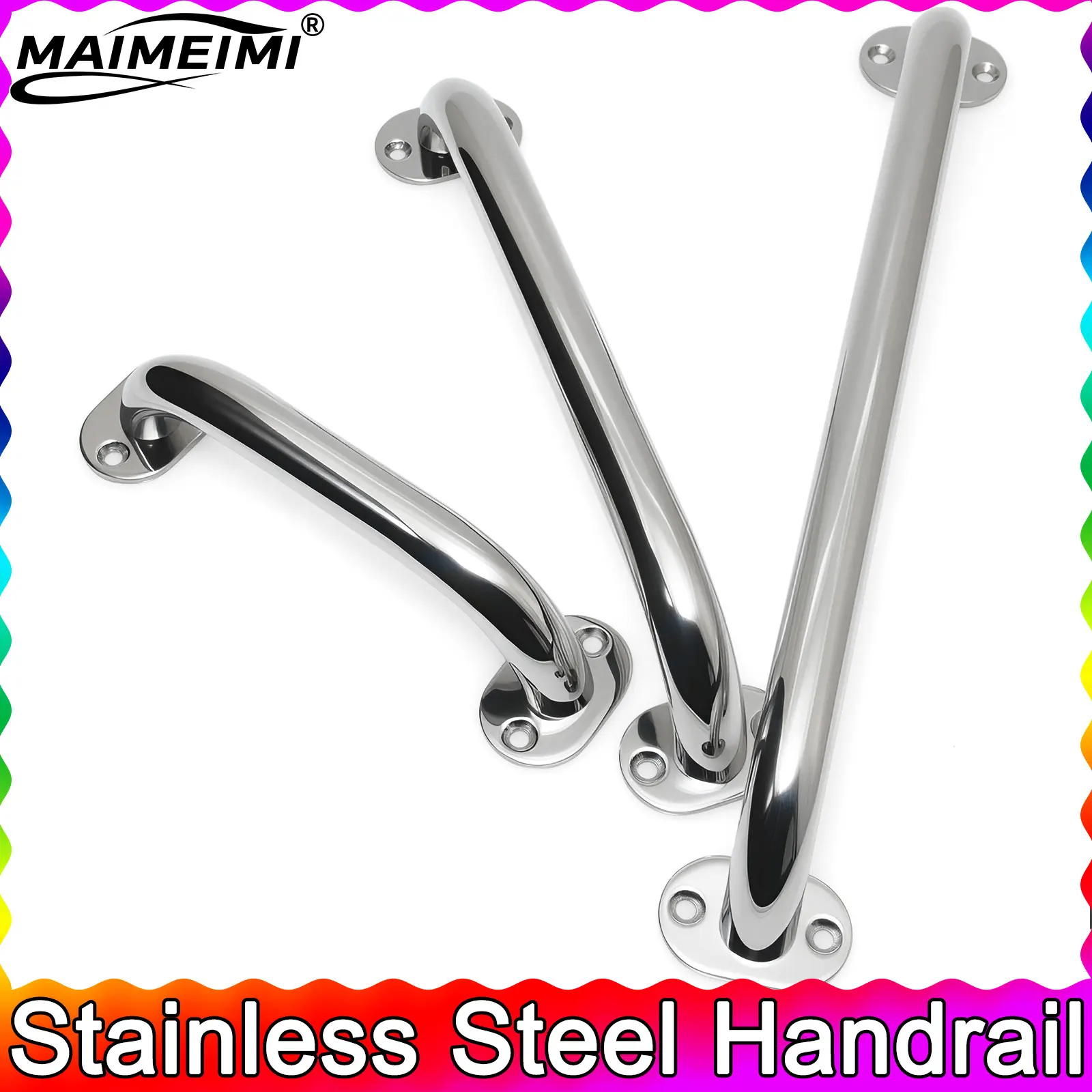 

1 шт. 6, 12, 16-дюймовая ручка-поручень из стали 316 с болтом для лодок, яхт, морского транспорта, санузлов (фурнитура)