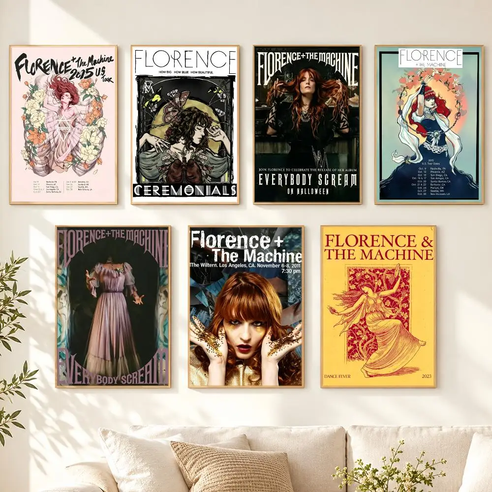 band Florence and the Machine Poster Poster HD Printing Cozy Nordic Style for Home Decor for Living Room Bedroom Cafe Gift