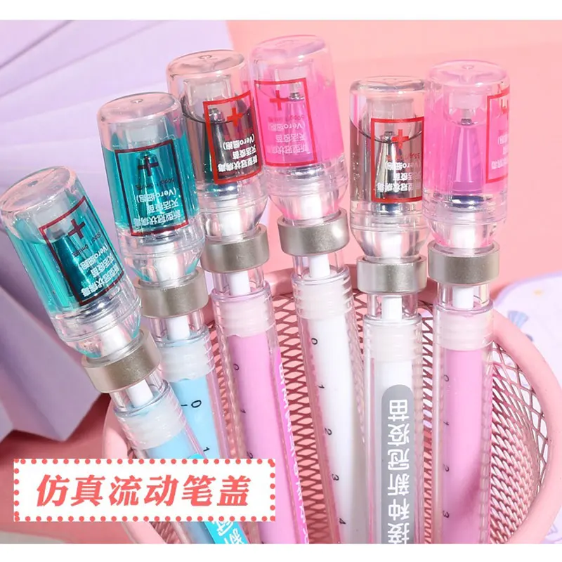 20Pcs Novelty Syringe Peculiar Shape Cute Stationery School Office Stationery Gel Pen